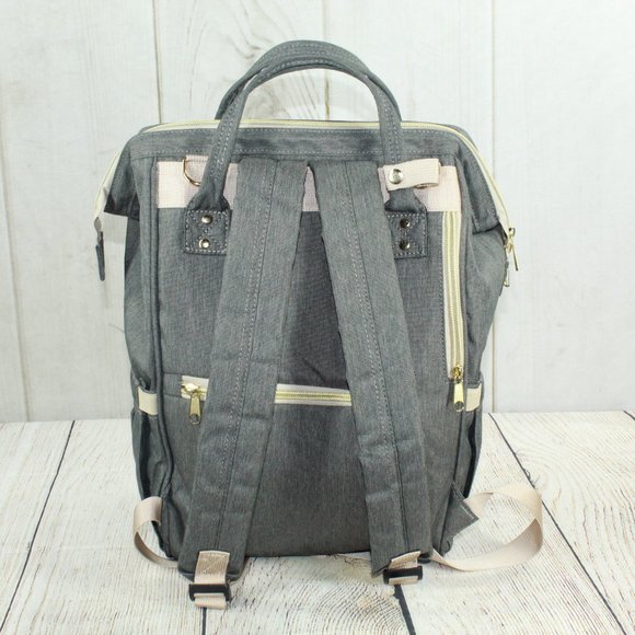 Gimars Gray Breathable Waterproof Multi-Functional Maternity Diaper Backpack Bag - Picture 4 of 11